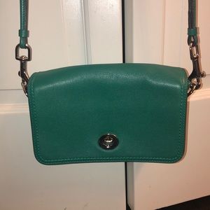 Emerald Green Small Coach Handbag